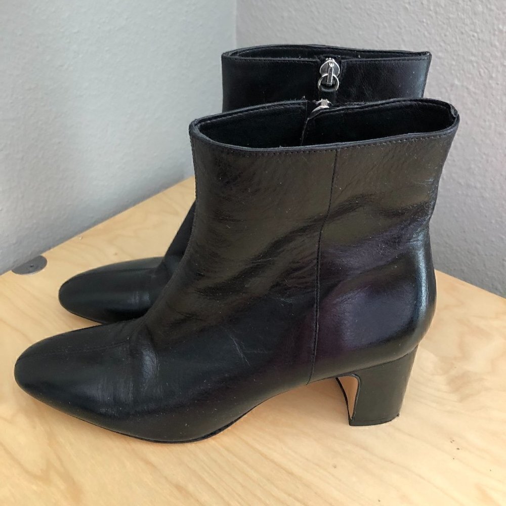 Zara Basic Collection Ankle Boot Women's EU 40 US 9 - 9.5 Black Patent NEW